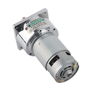 Imagem de Motor De Engrenagem, DC 12V/24V 35W Mini Motor De Engrenagem DC Metal Velocidade Ajustável Grande Motor De Torque CW/CCW(12V 100rpm)