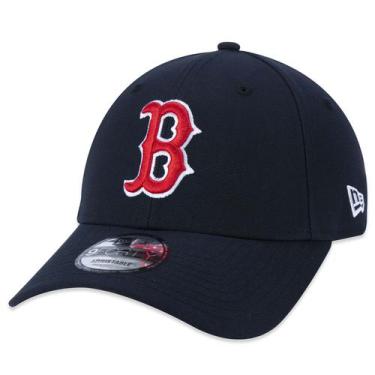 Imagem de Bone New Era 9Forty Snapback Mlb Boston Red Sox Aba Curva Azul Marinho