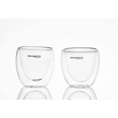 Imagem de Conjunto 2 Copos De Café Chá Licor Parede Dupla 80ml Bugatti