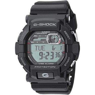 Imagem de Casio Relógio de quartzo de aço inoxidável GSHOCK com pulseira de resina, preto, 21,4 (modelo: GD350-1CR)