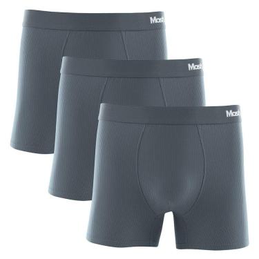 Imagem de Kit 3 Cuecas Boxer Mash Microfibra Risca de Giz  045.00