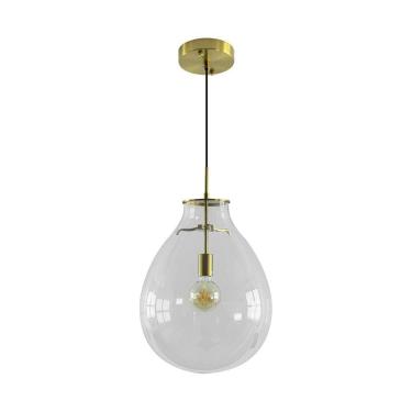 Imagem de Pendente Caju Dourado Cúpula Vidro 54x40cm E27 Bella St1882