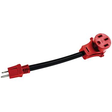 Imagem de Valterra Cabo adaptador Mighty Cord A10-1550 de 30,48 cm com alça - 15AM a 50AF, vermelho