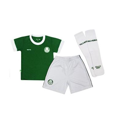 Imagem de Conjunto camiseta, shorts e meia Palmeiras, Rêve D'or Sport, Crianças, Verde/Branco, 1