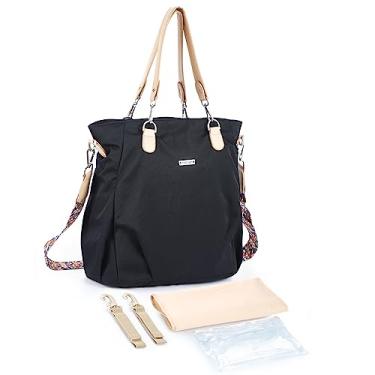 Imagem de SAGNUS 10084 Bolsa de Fraldas Multifuncional Mochila de Bebê de Nylon à prova d'água com 9 Bolsos Independentes e Design de Compartimento Interno Leve e Portátil