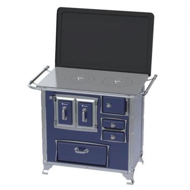 Imagem de Fogao a Lenha GII N 1 Gab Sec Azul com Tampa