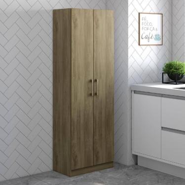 Imagem de Armário Utilitário Cozinha 169m de Altura 2 Portas Noce Carraro