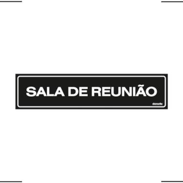 Imagem de Placa De Sinalização Sala De Reunião 30x7 Ekomunike - A-428 F9e