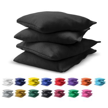 Imagem de GoSports Conjunto de 4 sacos de feijão Cornhole - Regulação para todos os climas - Preto