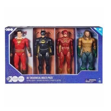 Imagem de Conjunto 4 Bonecos De 30cm Batman Flash Shazam E Aquaman Sunny