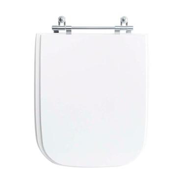 Imagem de Assento Sanitário Tampa de Vaso Branco Mdf Laqueado Tivoli para bacia Ideal Standard