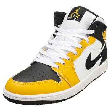 Imagem de NIKE Air Jordan 1 Mid Ocre Amarelo/Branco/Ocre Amarelo/Preto, 41, Masculino
