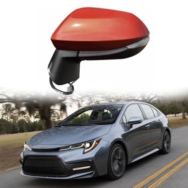 Imagem de Conjunto de espelho lateral do motorista adequado para Toyota Corolla 2019 2020 2021 Toyota Corolla Espelho retrovisor de reposição para Toyota Corolla Acessórios ajuste de lente, aquecimento, luz de