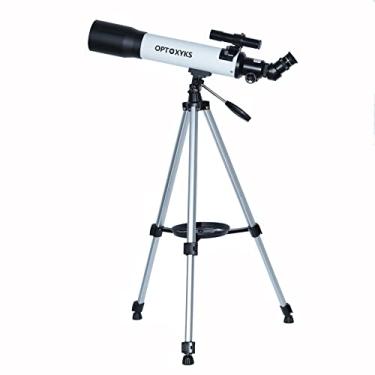 Imagem de OPTOXYKS Telescópio refratário apenas para adultos 70 mm abertura 500 mm comprimento focal telescópio astronômico 70500 lente totalmente revestida, com bolsa de transporte e adaptador de celular,