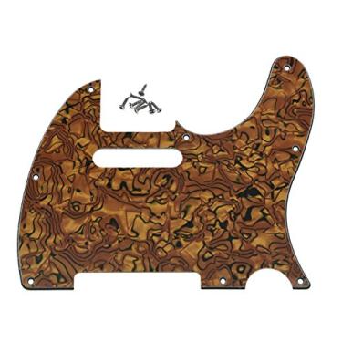 Imagem de KAISH 8 furos Tele Style Pickguard TL Guitar Pick Guard Scratch Plate para Tele/Telecaster Tiger Stripe