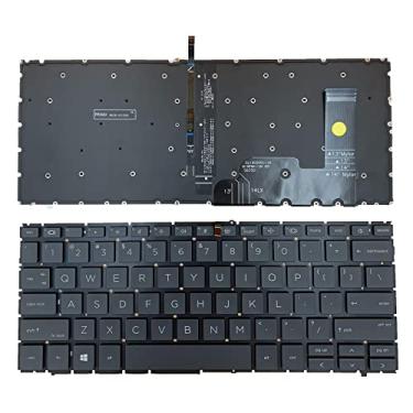 Imagem de Siakoocty Layout americano de substituição para laptop com teclado retroiluminado para HP ProBook 440 G9 445 G9