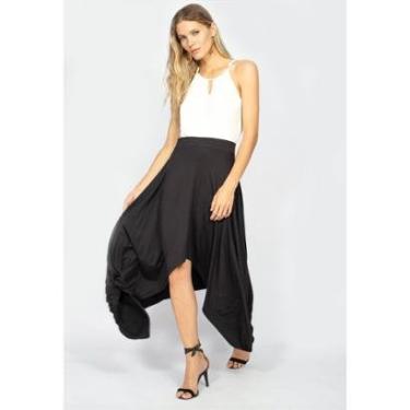 Imagem de Saia Longa Amazonia Vital Malha Nó Hippie Chic Preta-Feminino