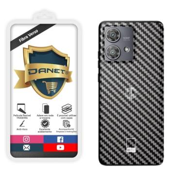 Imagem de Pel�cula Danet Fibra Verso Para Motorola Moto Edge 40 Neo - Hydrogel Traseira Estilo Fibra de Carbono