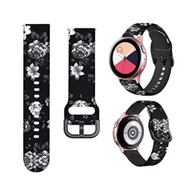 Imagem de Minggo Pulseira compatível com Samsung Galaxy Watch Active/Active2 de 40 mm/44 mm, pulseira esportiva de silicone de substituição compatível com Galaxy Watch 42 mm/Gear S2 Classic/Gear Sport Smart