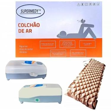 Imagem de Colchão Pneumático Anti Escaras Hospitalar Com Compressor Cor Bege Voltagem Da Bomba De Ar 110v