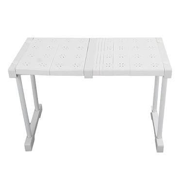 Imagem de Prateleira Divisória Expansível Fácil de Instalar para Armário, Rack de Armazenamento de Aço Carbono Conveniente para Armário, Armário (Comprimento 37‑48 cm/14,6‑18,9 pol.)