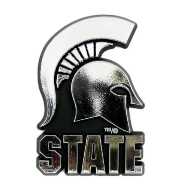 Imagem de Emblema automotivo NCAA Michigan State Spartans cromado