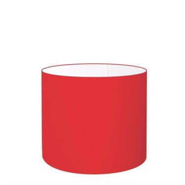 Imagem de Cúpula Abajur Cilíndrica Cp-7016 Ø35x30cm Vermelho