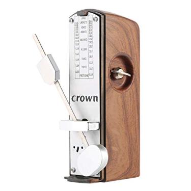 Imagem de Hlily Mini Metrônomo Mecânico Portátil Universal 11 Cm De Altura Para Piano Guitarra Violino Ukulele Instrumento Musical Cítara Chinesa Mogno