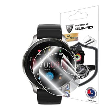 Imagem de IPG Protetor de tela para relógio inteligente Amazfit GTR 4 (2 unidades) Película transparente ultra HD invisível antiarranhões - suave/autorreparação/sem bolhas para GTR 4