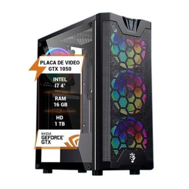 Imagem de Pc Gamer Intel I7 4 Ram 16Gb Ddr3 Gtx 1050 Hd 1Tb Ssd 240Gb - Wj Info