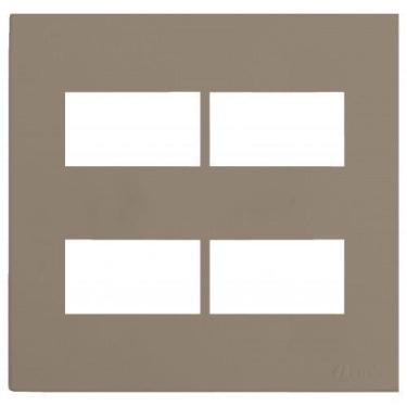 Imagem de Placa Para 4 Modulos Separados Com Suporte 4X4 Brs12463-1Fe. - Blux Re