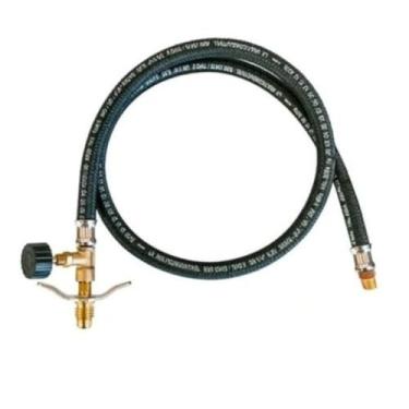 Imagem de Pigtail Registro Gás Botijão 13kg 1/8 C/Mangueira 50cm Kit