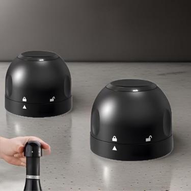 Imagem de Kit Com 2 Rolhas Premium Reutilizáveis, Vedação A Vácuo, Para Garrafas De Vinho, Mantém Aroma E Sabor, Premium, Marca VARENZIA