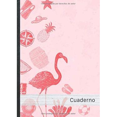 Imagem de Cuaderno: de notas con tapa blanda • Libreta de notas DIN A4 • Papel Blanco • 120 páginas numeradas • Bloc de Notas • Diseño „106 Flamingos“