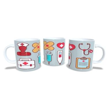 Imagem de Canecas de Porcelana Branca Personalizadas Profissões 6 (Medicina4)