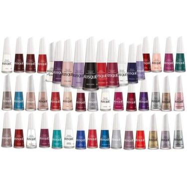 Imagem de Kit 15 Esmaltes Risqué Hipoalegenicos Atacado Cores Sortidas