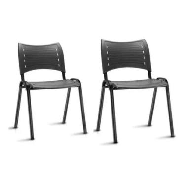 Imagem de Kit 2 Cadeiras Prisma Iso Fixa Desmontável Empilhavel - Sintonia Flex