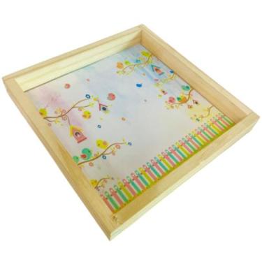 Imagem de Bandeja em Pínus Personalizada Bebê Menino/Menina - Dóia Kids, Bandeja