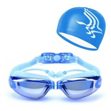 Imagem de Óculos Natação Mergulho Piscina Lentes Transparentes Touca - Hero Band