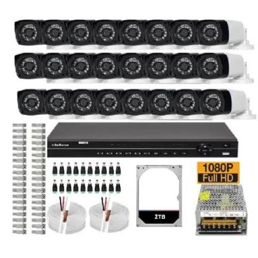Imagem de Kit 32 Cameras Segurança 1080 Full Hd Dvr Intelbras 32ch mhdx Alta Res