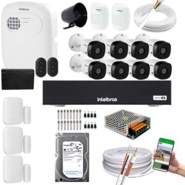 Imagem de Kit 8 Câmeras Intelbras Vhl 1220b Full HD+kit Alarme+xas 4010+ivp 2000