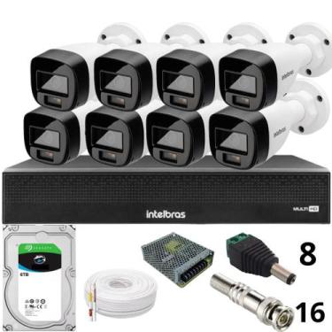 Imagem de Kit 8 Câmeras Intelbras 1120b Full Color Dvr Mhdx 1016-c Intelbras Com