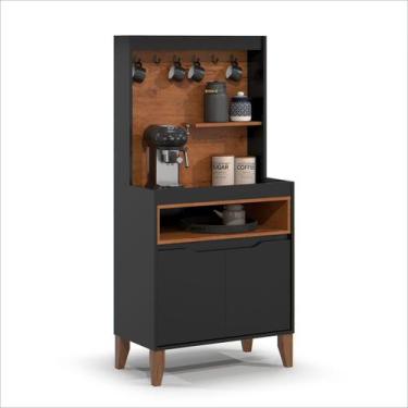 Imagem de Cantinho do Café Aparador Buffet Flow Preto Freijó - EJ Móveis - EJ MO