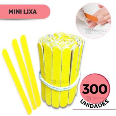 Imagem de 300 Lixas de Unha Mini Descartáveis Manicure Pedicure 8 cm - Monolo, C