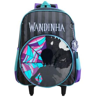Imagem de Mochila De Rodinhas Wandinha Addams Escolar Meninas Luxcel, Escolar