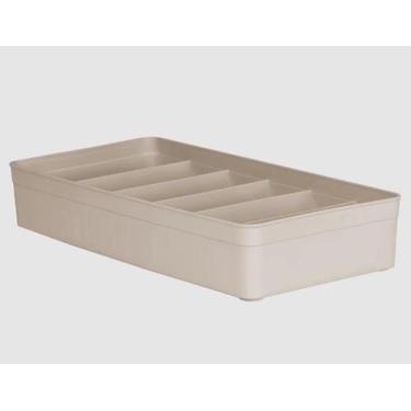 Imagem de Organizador Modular com Divisória em Plástico Bege 35,5x10,5x7,5cm- Pa