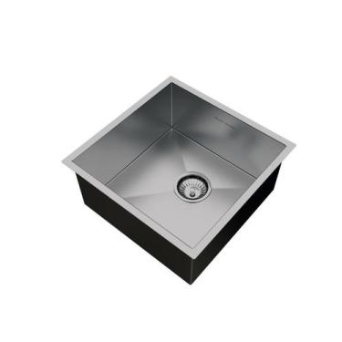Imagem de Cuba Inox Quadrada Gourmet Com Válvula 400 X 400 - Calha Úmida