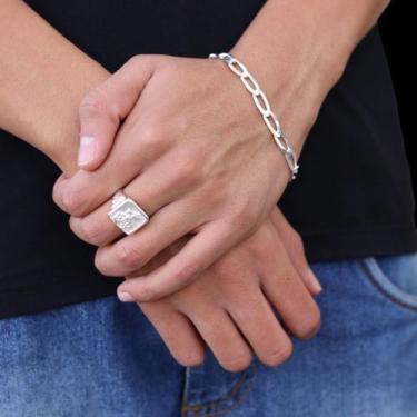 Imagem de Conjunto Promocional 07 Anel+Pulseira  Prata 925 - realeza925