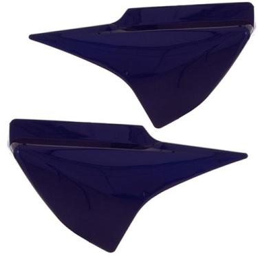 Imagem de Tampa Lateral Moto Titan 150 2004 Até 2008 ( Par ) Cromo Forte, Único,