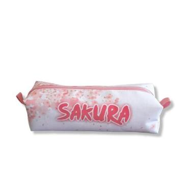 Imagem de Estojo Escolar Sakura Kit Porta Lápis Anime Menina Naruto - Art Person